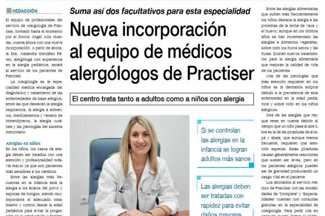 Nueva incorporación al equipo de médicos alergólogos de Practiser